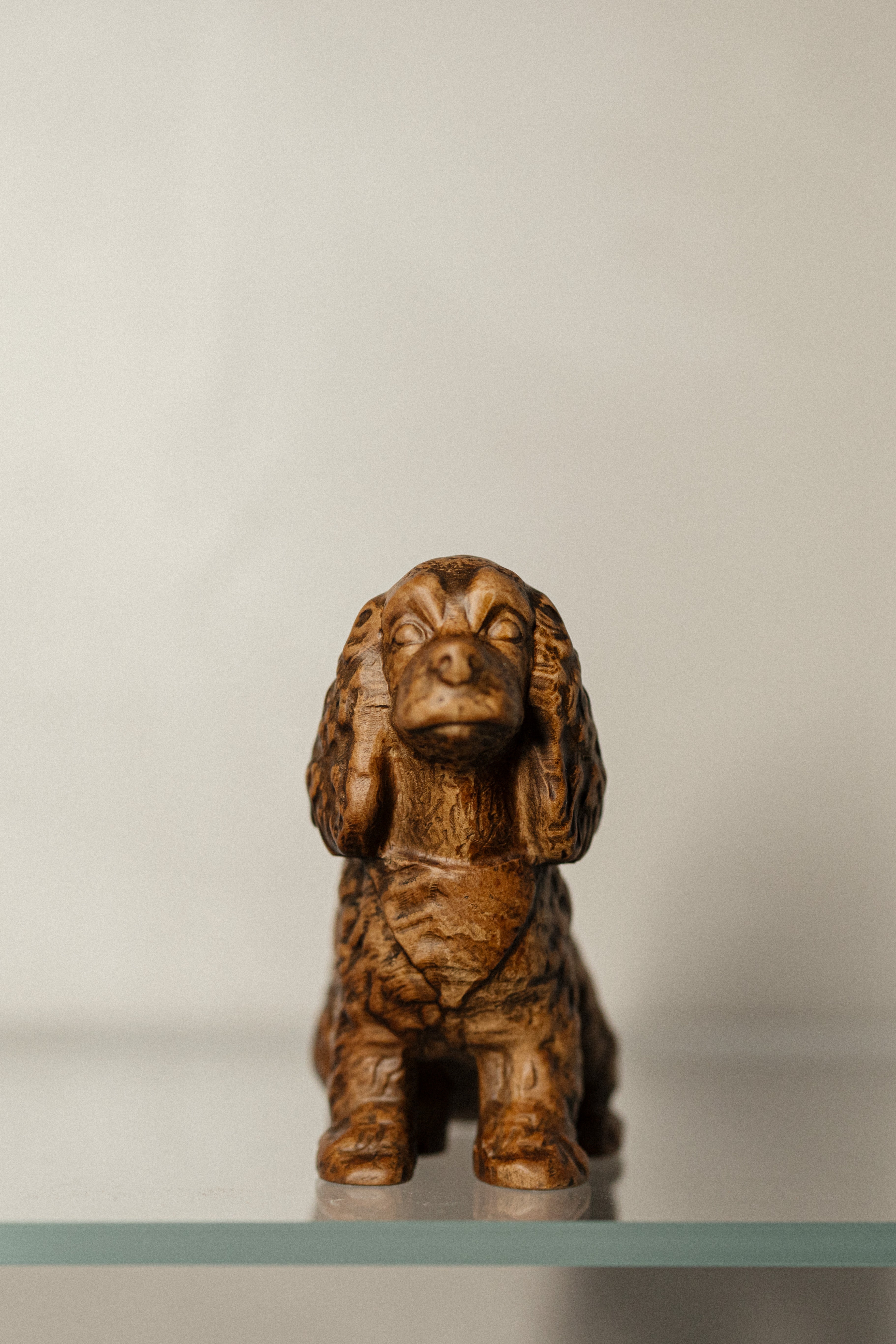 レノックス猫 ( 犬 ) Tender Devotin Spaniel Dog Cocker Spaniel Wooden Figurine