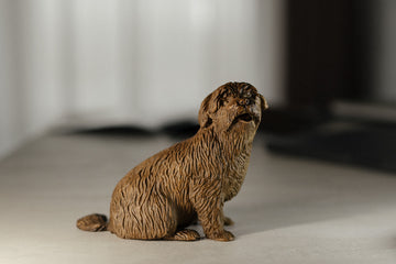 Maltese Wooden Figurine – Handcrafted Beechwood Dog Sculpture