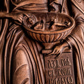 Handcarver Wooden Icon John the Baptist Christian Wall Art Our God Baptism Gift Holy Icon