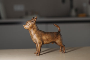 Chihuahua Wooden Figurine – Handcrafted Beechwood Dog Sculpture