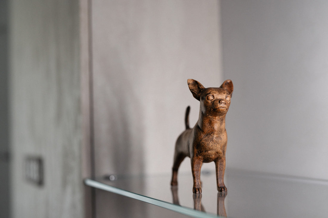 Chihuahua Wooden Figurine – Handcrafted Beechwood Dog Sculpture