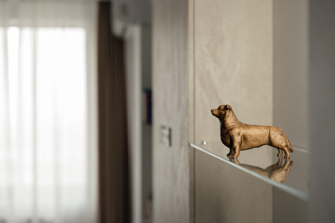 Corgi Wooden Figurine – Handmade Beechwood Dog Sculpture