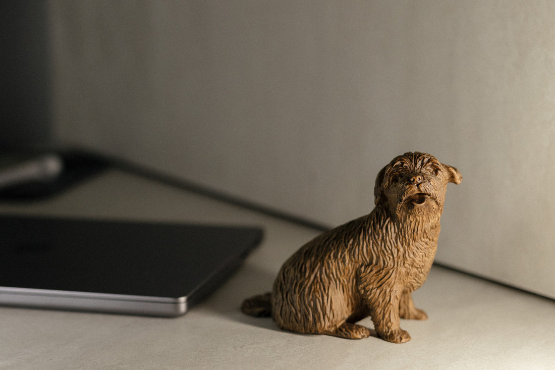 Maltese Wooden Figurine – Handcrafted Beechwood Dog Sculpture