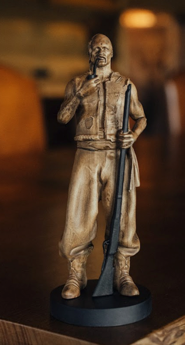 Statuette Cossack With Tobacco Pipe