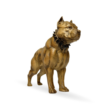 Dog Wooden Statue Bulldog