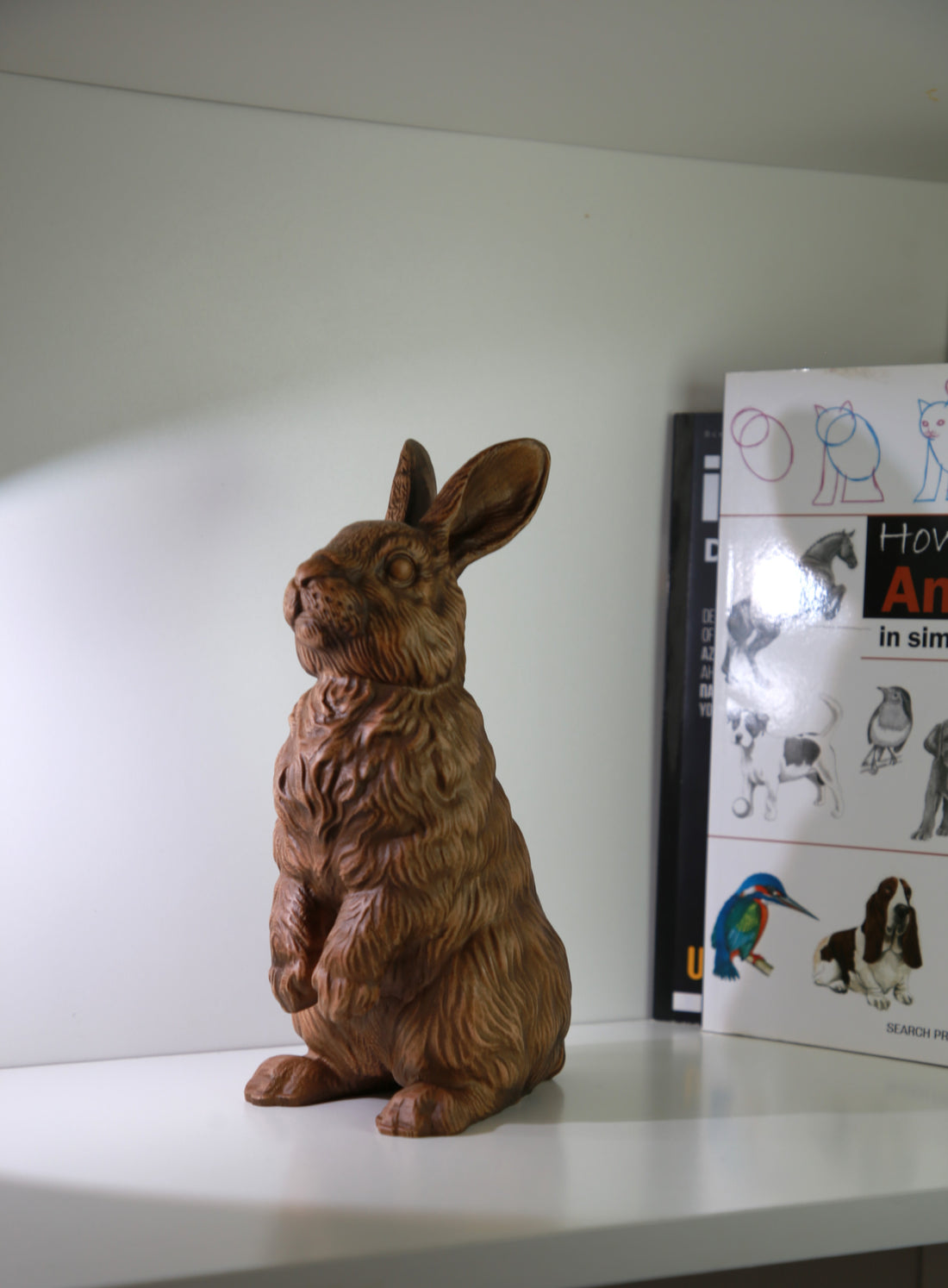Hare Wooden Figurine – Handcrafted Beechwood Animal Sculpture