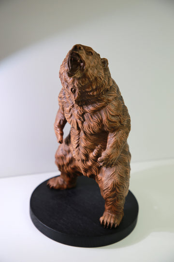 Standing Bear Wooden Figurine