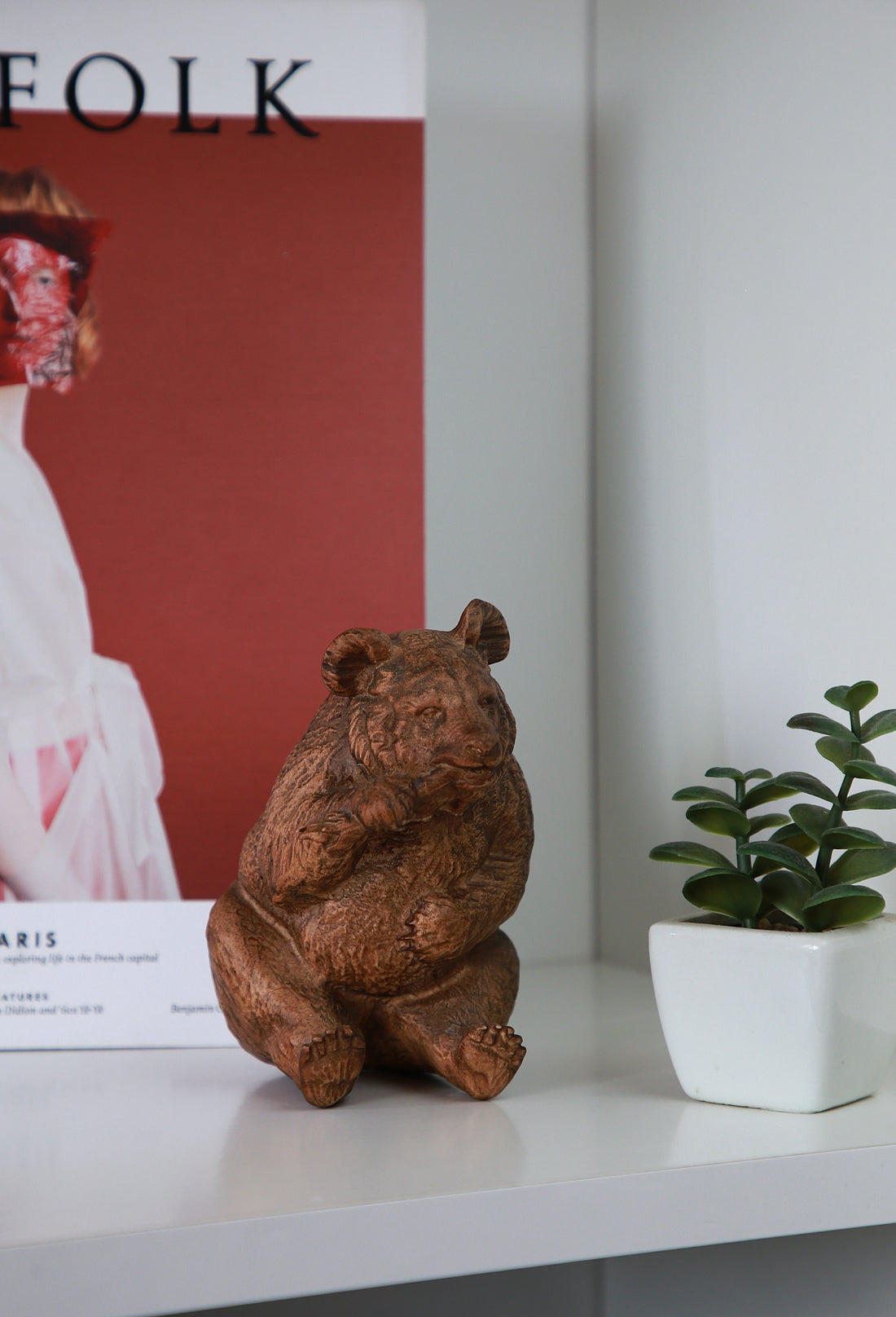 Wooden Panda Figurine