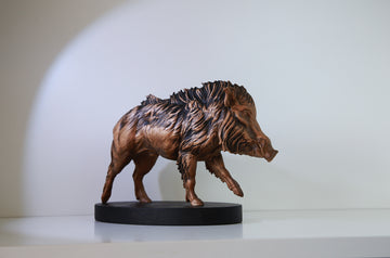 Wild Boar Wooden Figurine