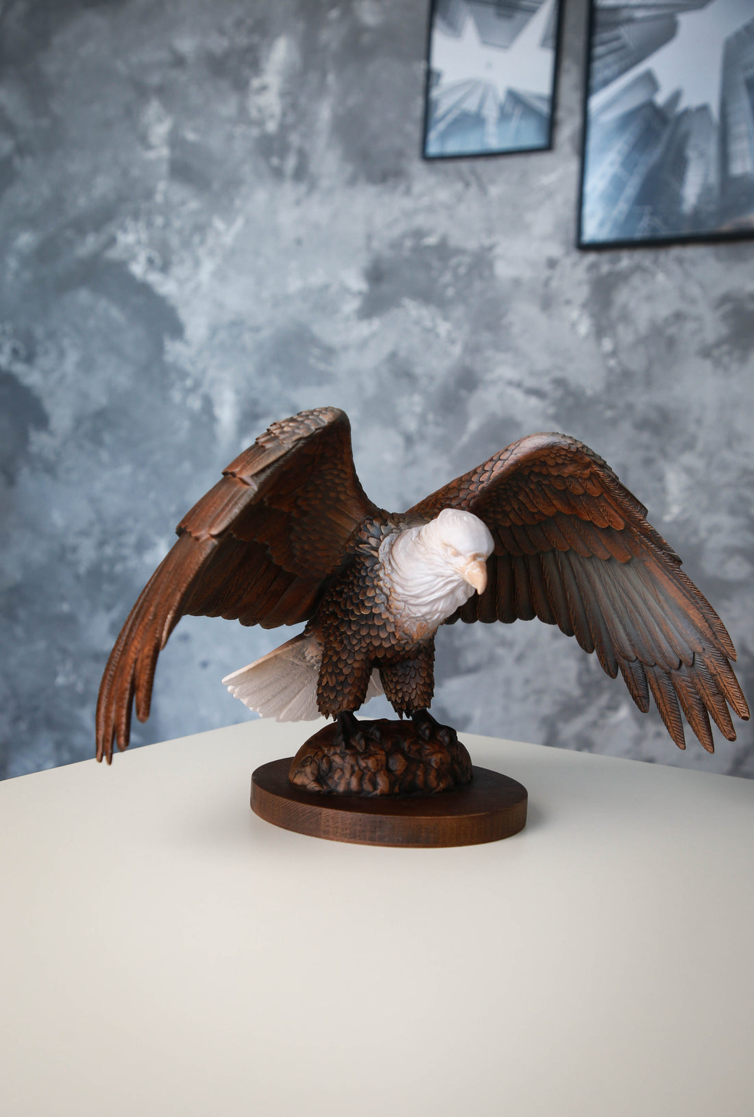 “Eagle” Oak Wood Sculpture