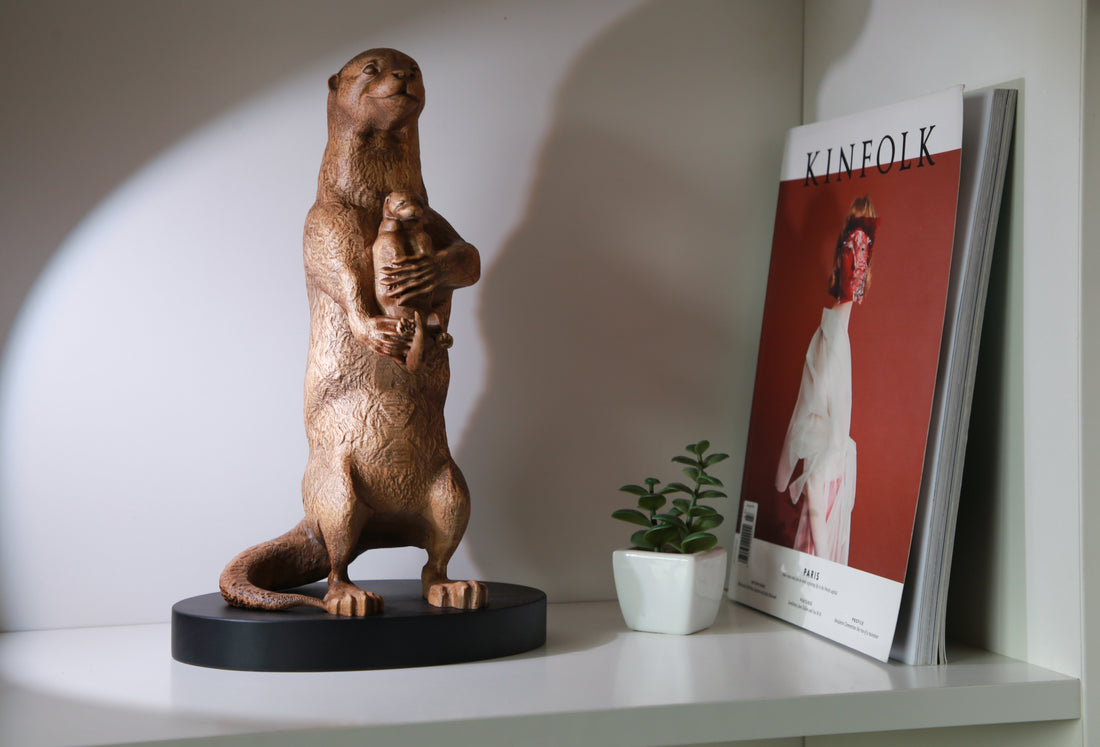 Otter – Wooden Figurine of Grace and Playfulness