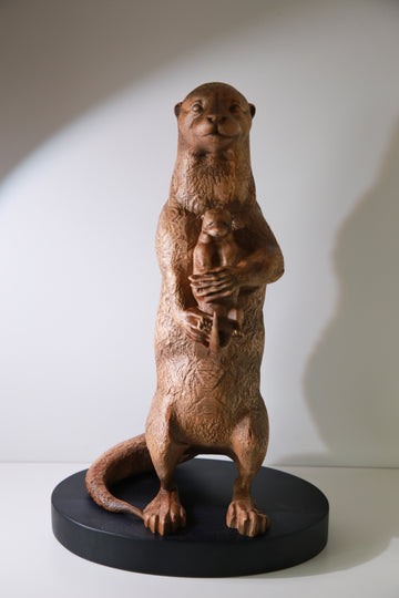 Otter – Wooden Figurine of Grace and Playfulness