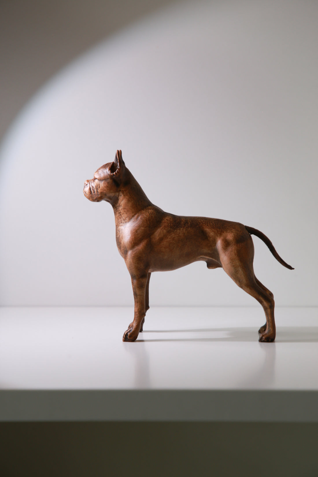 Boxer Wooden Figurine – Handcrafted Beechwood Dog Sculpture