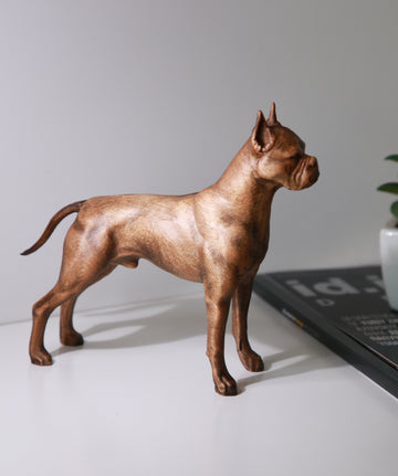 Boxer Wooden Figurine – Handcrafted Beechwood Dog Sculpture