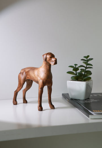 Great Dane Wooden Figurine – Handcrafted Beechwood Dog Sculpture