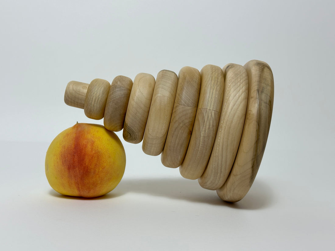 Wooden Pyramid | Handmade Beech Wood Stacking Sculpture