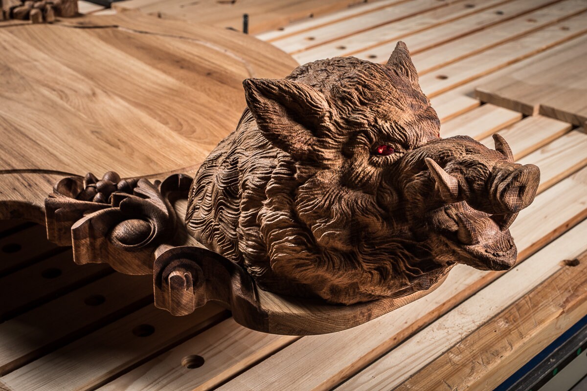 Large Charcuterie Board with handles of heads, Large Ottoman Tray, Personalized Wood Tray, Custom meat board, Unique Wedding gift