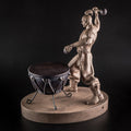 Wooden Statuette of Ukrainian Cossack with Drum for Housewarming gift