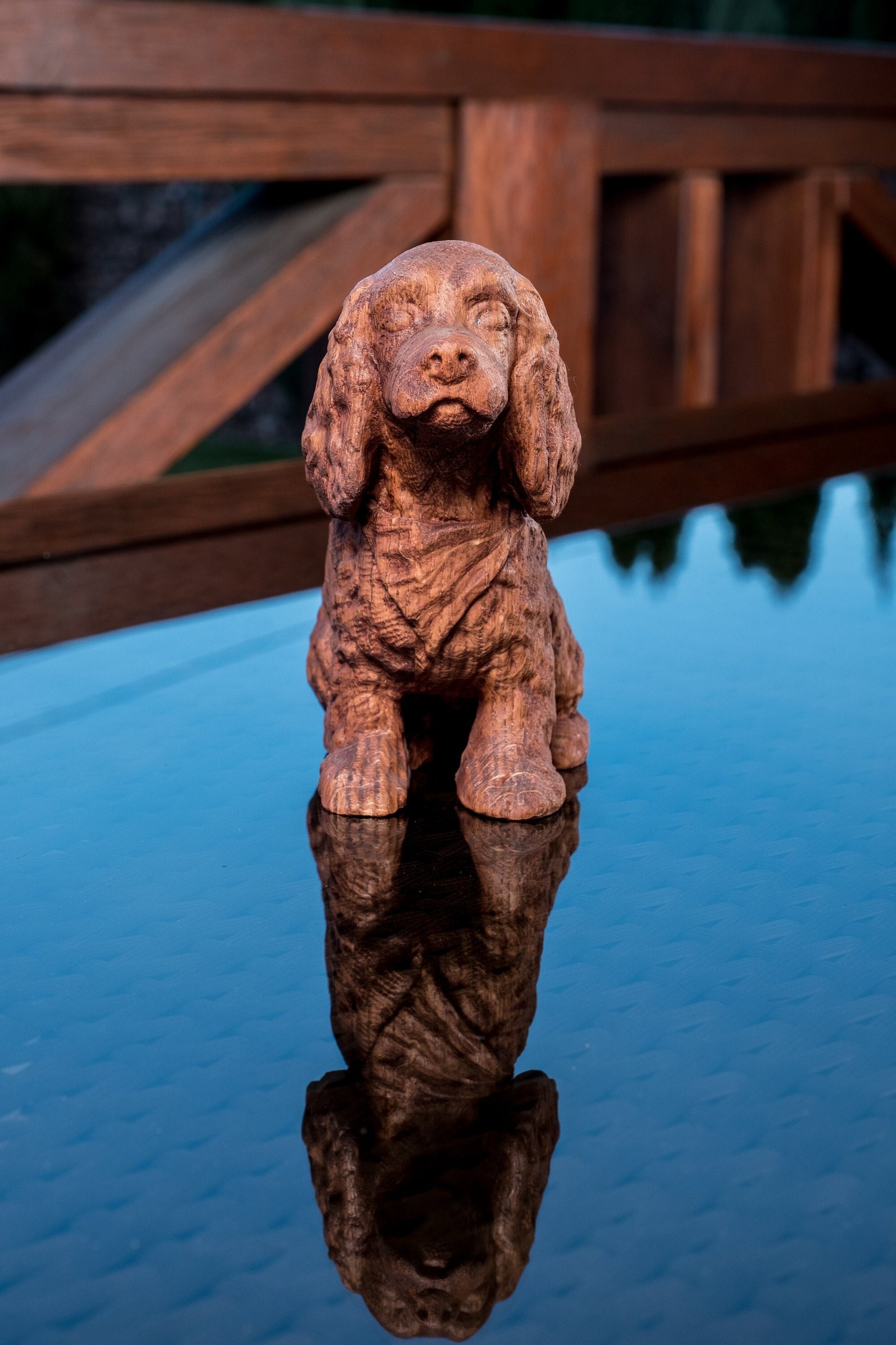 Cocker Spaniel figurine, Dog silhouette for bookshelf decor, English cocker spaniel