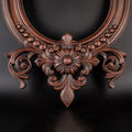 Wood carved mirror with Bat Head Decor, Vanity Mirror, Bathroom Mirror, Goth wall decor, Wooden wall frame