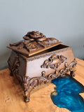 Wooden Casket for Jewelry Handcarved Wood Box Gift for Her Chest Box 5th Anniversary Gift