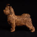 Wood carved statue Yorkshire terrier statuette, Dog miniature, Small pet figurine dog collectors' gift