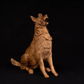 German Shepherd Small Dog Figurine Perfect Gift For Kids, Wooden Statuette for Dog lovers and Bookshelf Decor