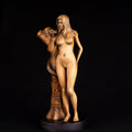 Paradise lost Sculpture Eve Apple and Serpent Statuette in Garden of Eden