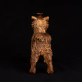 Wood carved statue Yorkshire terrier statuette, Dog miniature, Small pet figurine dog collectors' gift