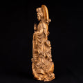 Buddha wooden statuette gift for buddhist, Buddha statue for altar and bookshelf decor, Shakyamuni Buddha