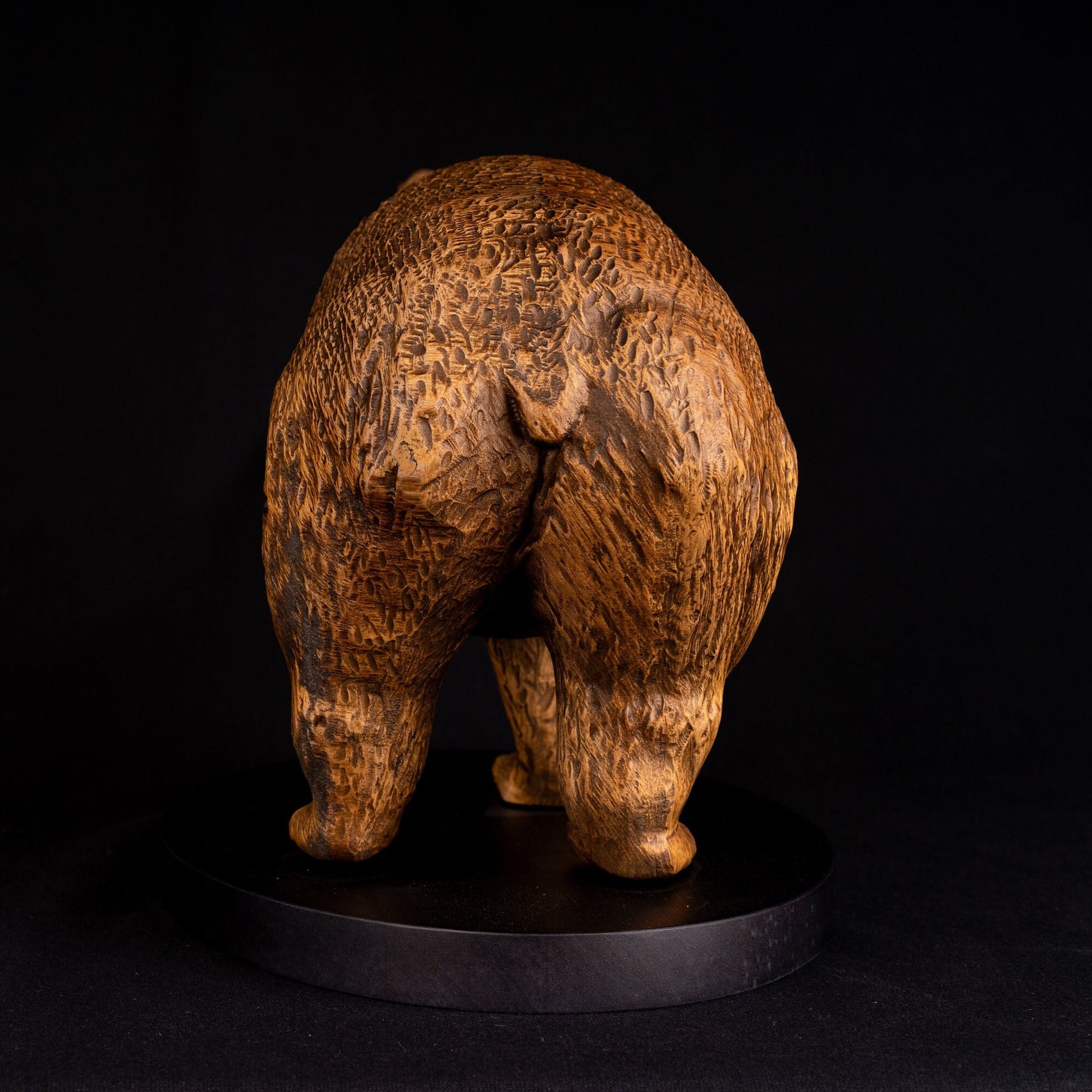 Wooden bear statue