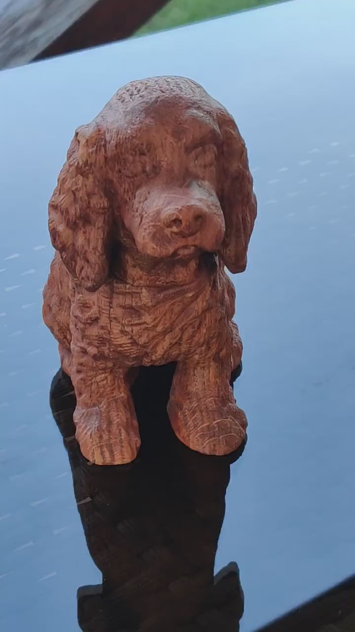 Cocker Spaniel figurine, Dog silhouette for bookshelf decor, English cocker spaniel